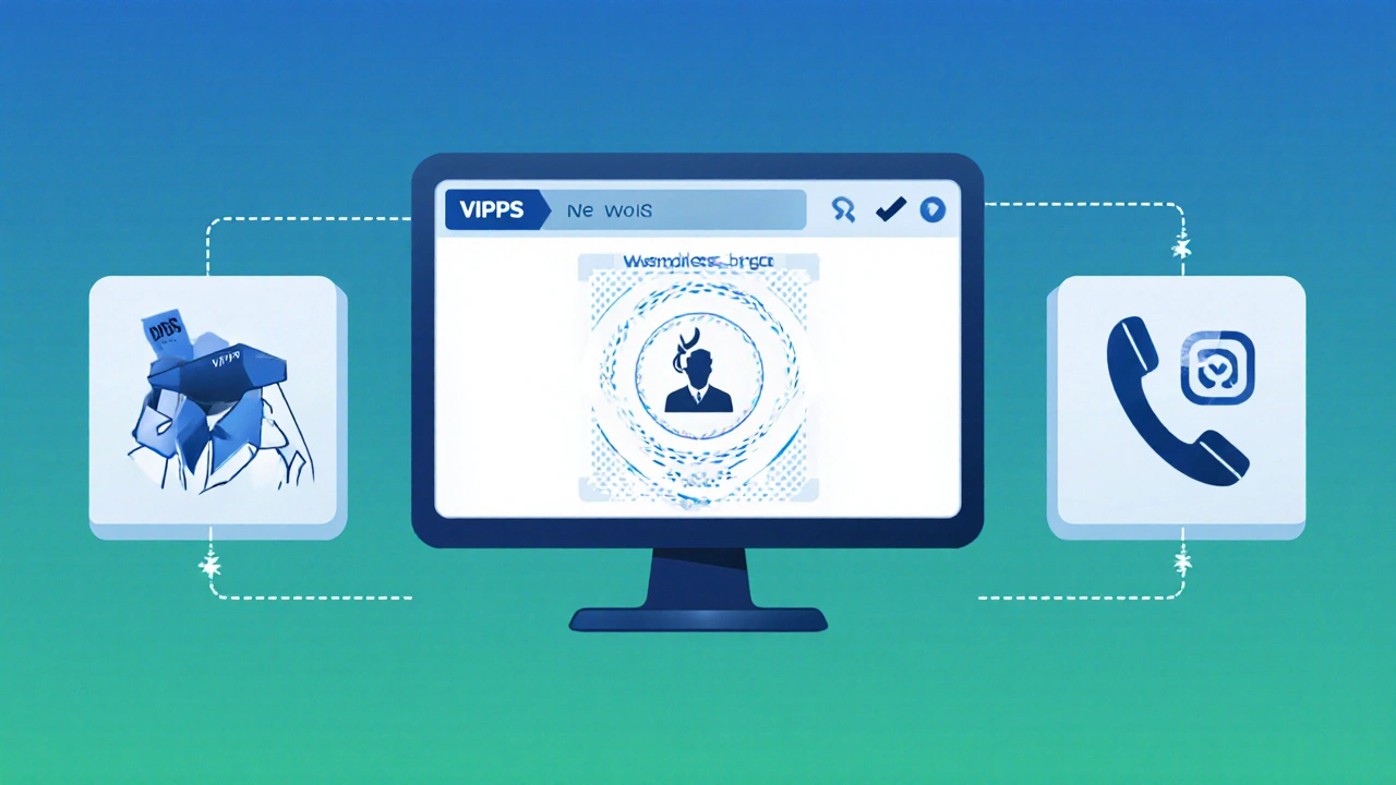 Illustration of steps to verify a safe online pharmacy.