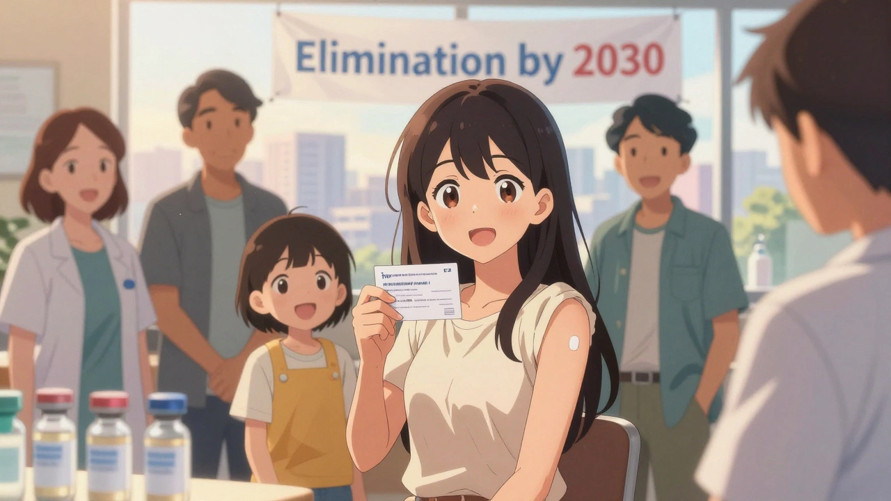 Diverse group receiving hepatitis A vaccines in a bright community clinic