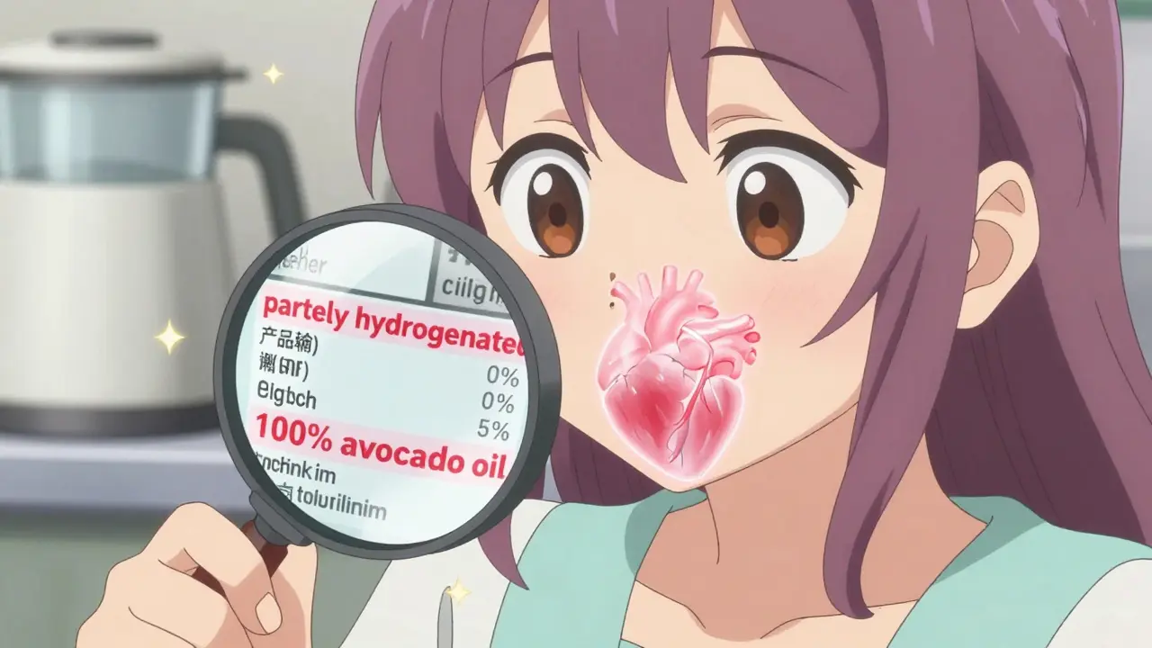 A hand examining a food label, highlighting harmful ingredients with a glowing red warning.