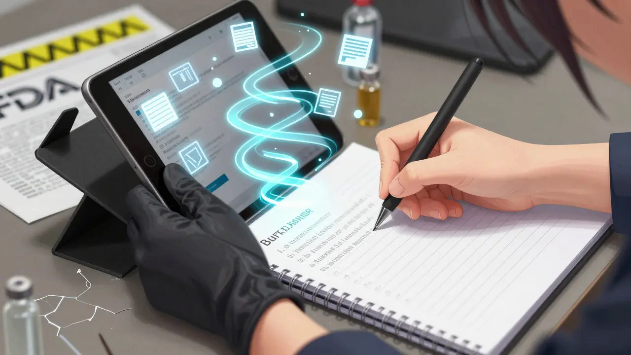 Two hands sign a digital log as glowing audit trails rise from the signatures.