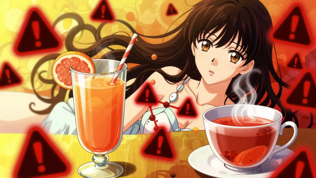 Abstract anime art showing dangerous drug and food mix