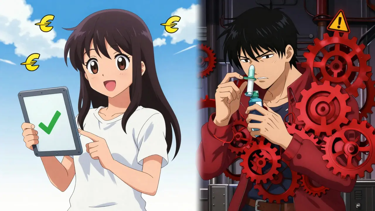 Anime contrast between simple tablet and complex inhaler review